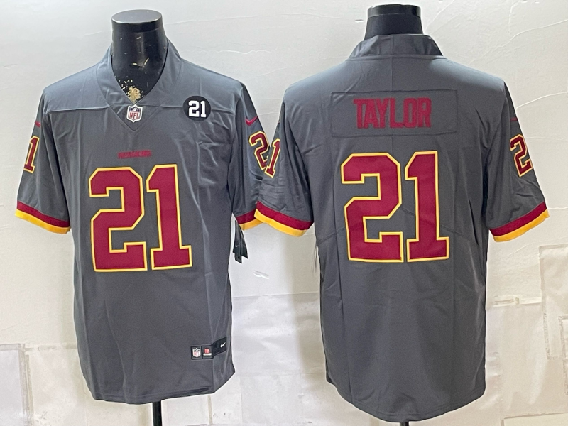 Men 2026 Washington Redskins #21 Taylor grey Limited Nike NFL Jersey 0826001->oakland raiders->NFL Jersey